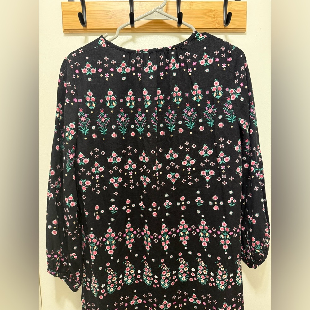 NWT Ann Taylor Floral Stripe Split Neck Shift Dress - Picture 5 of 5